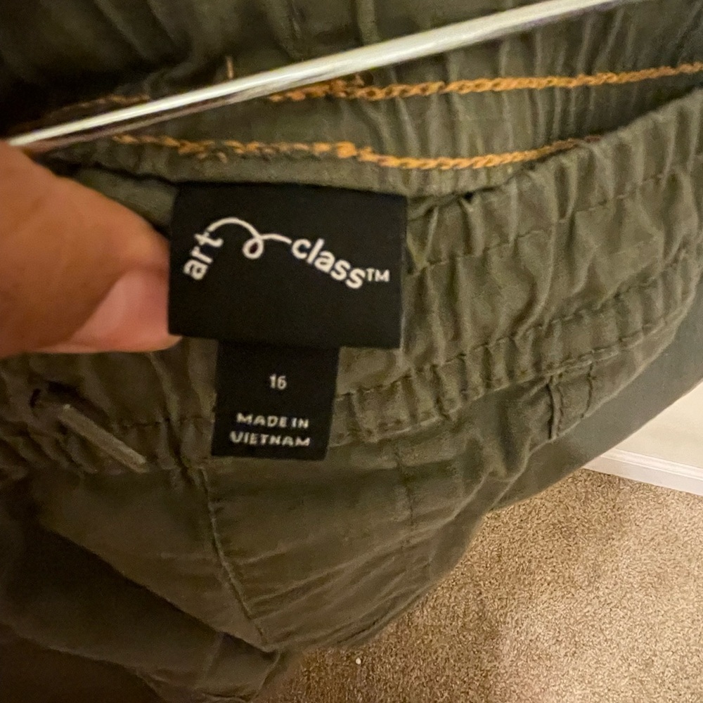 Green joggers. Size 16